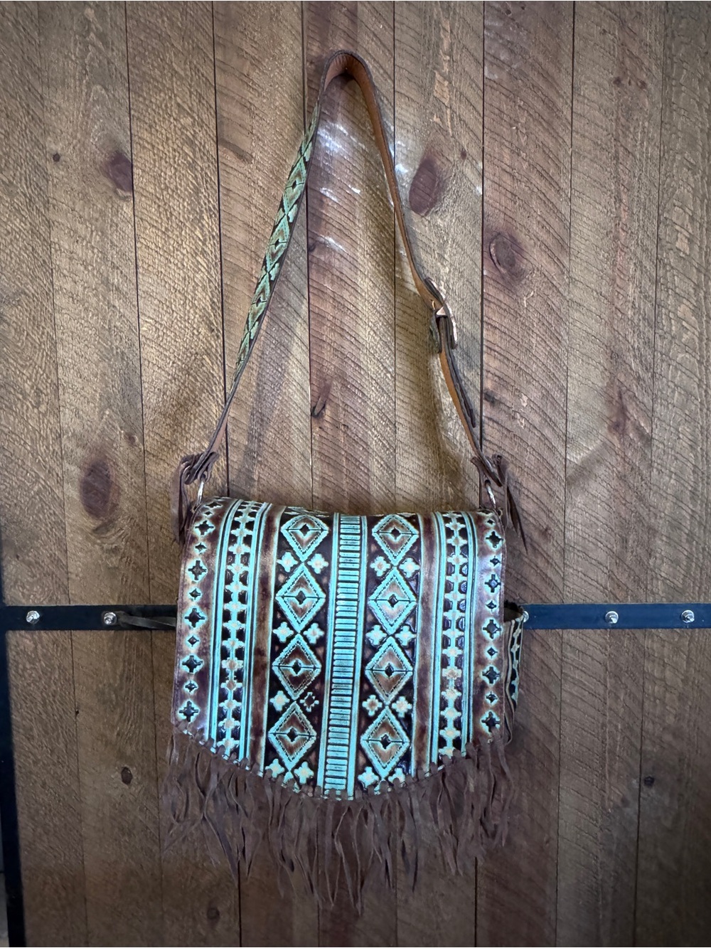 Diaper bag Running roan large leather western